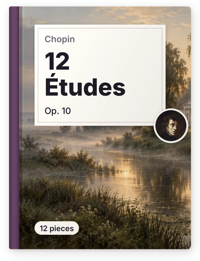 Chopin, 12 Études, Op. 10, 12 pieces