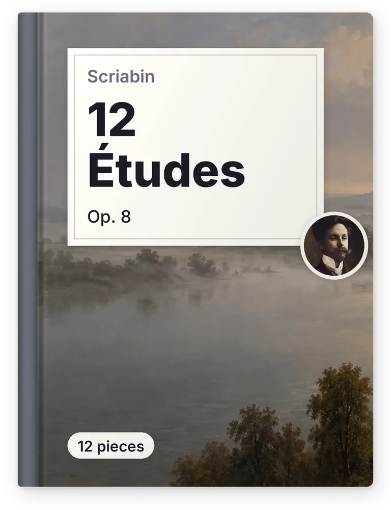 Scriabin, 12 Études, Op. 8, 12 pieces
