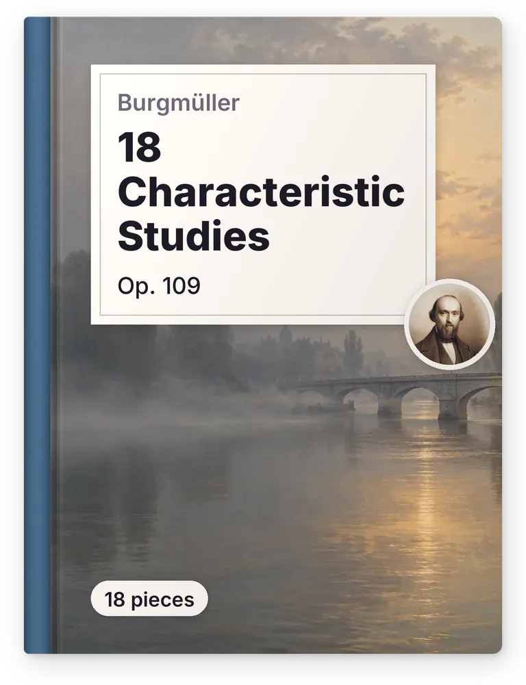 Burgmüller, 18 Characteristic Studies, Op. 109, 18 pieces