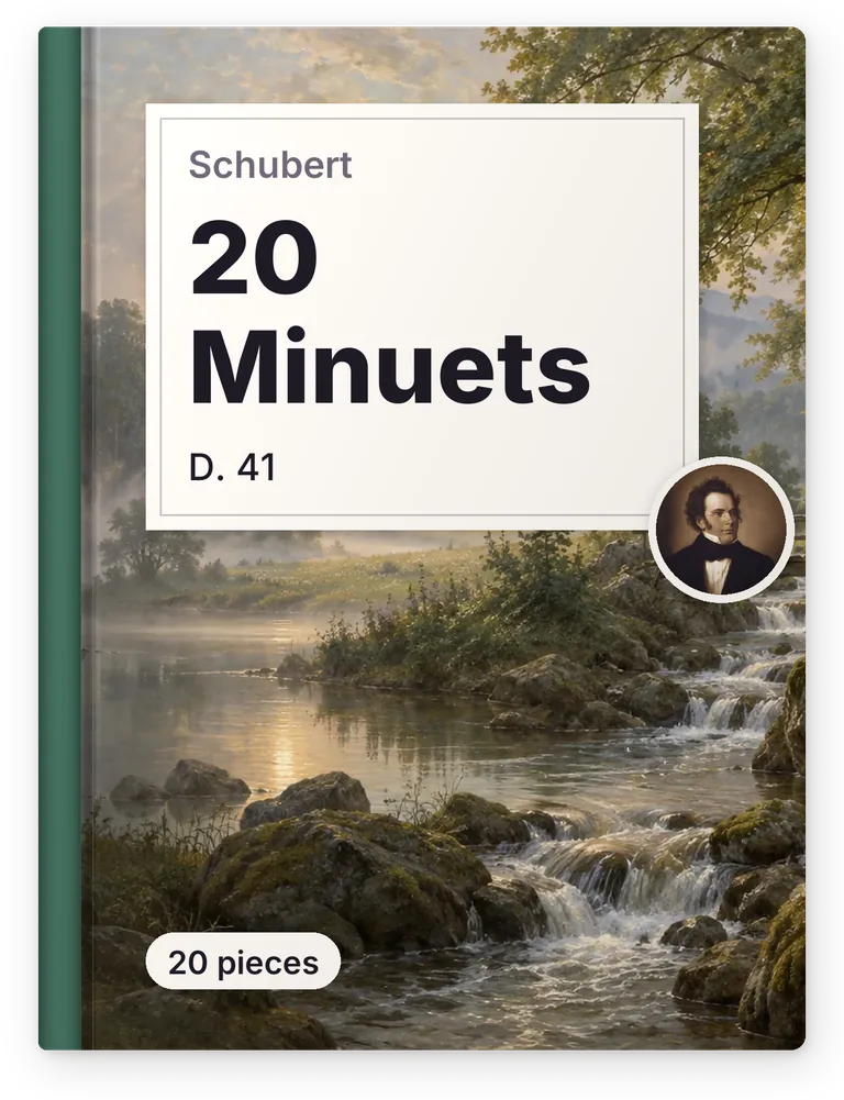 Schubert, 20 Minuets, D. 41, 20 pieces