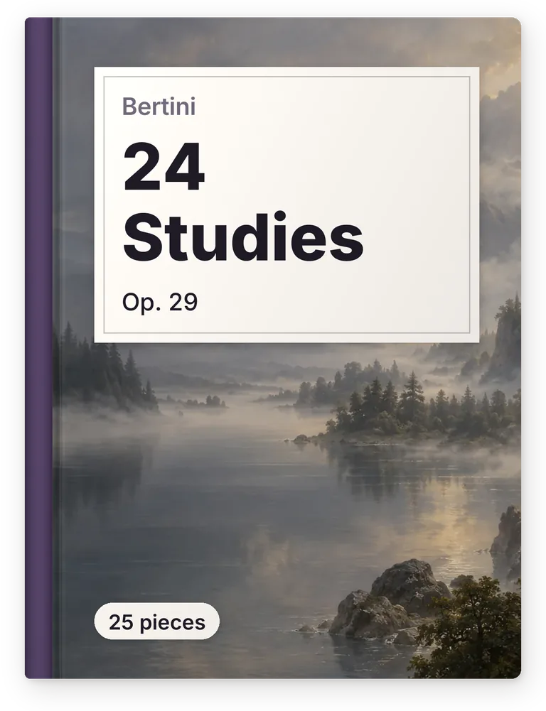 Bertini, 24 Studies, Op. 29, 25 pieces