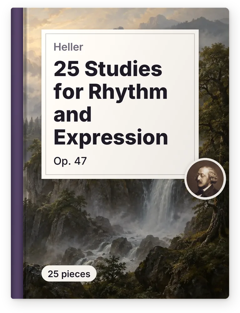 Heller, 25 Studies for Rhythm and Expression, Op. 47, 25 pieces