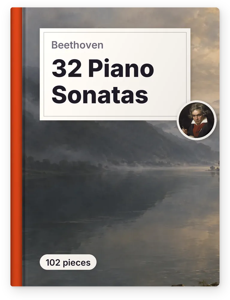 Beethoven, 32 Piano Sonatas, 102 pieces