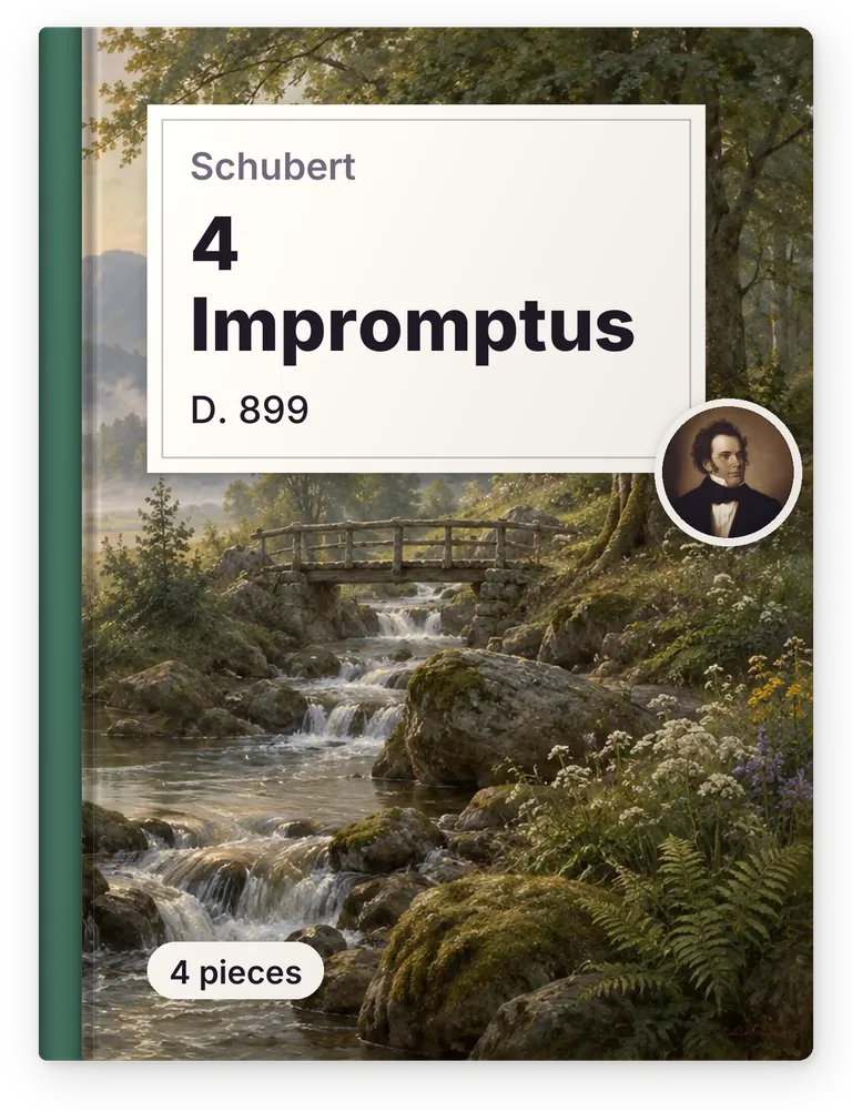 Schubert, 4 Impromptus, D. 899, 4 pieces