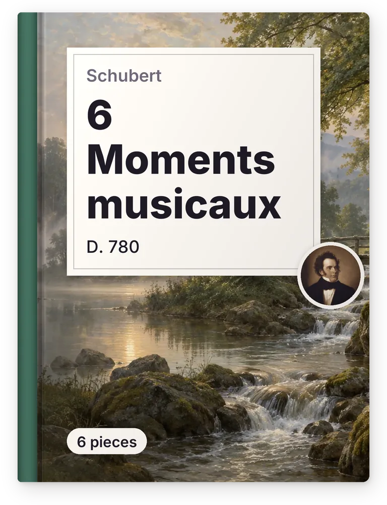 Schubert, 6 Moments musicaux, D. 780, 6 pieces
