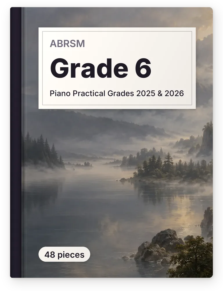 Piano Practical Grades 2025 & 2026, ABRSM, Grade 6, 48 pieces