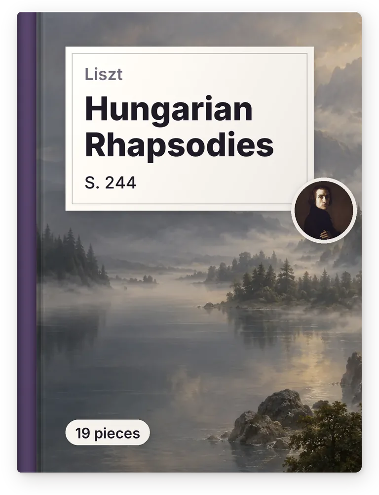 Liszt, Hungarian Rhapsodies, S. 244, 19 pieces