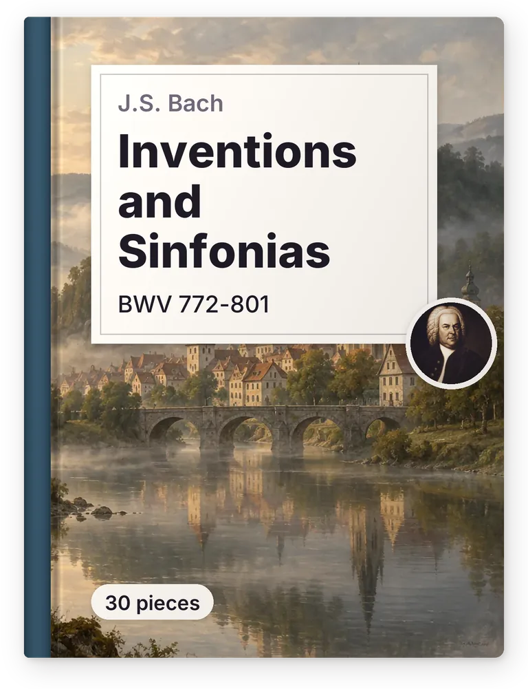 J.S. Bach, Inventions and Sinfonias, BWV 772-801, 30 pieces