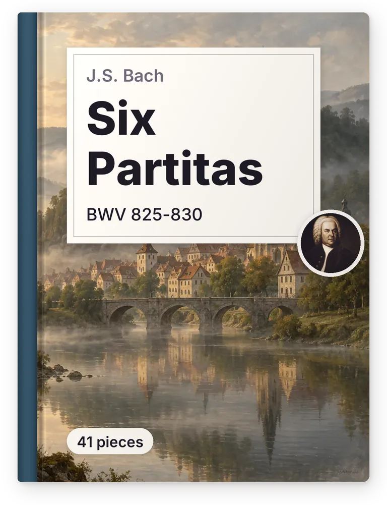 J.S. Bach, Six Partitas, BWV 825-830, 41 pieces