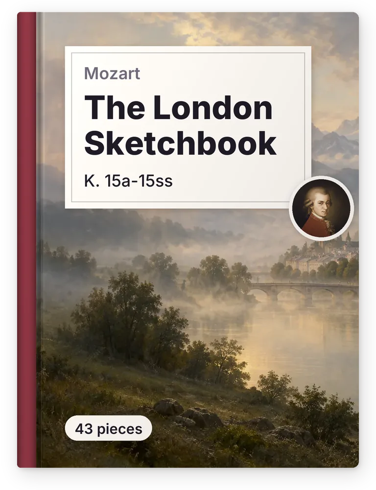 Mozart, The London Sketchbook, K. 15a-15ss, 43 pieces