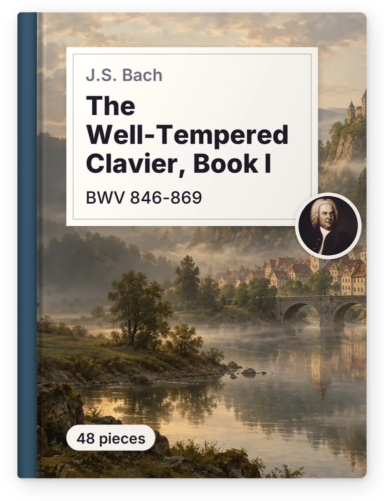 J.S. Bach, The Well-Tempered Clavier, Book I, BWV 846-869, 48 pieces