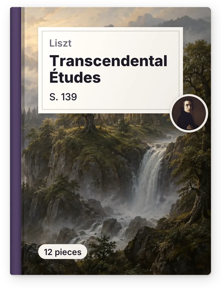 Liszt, Transcendental Études, S. 139, 12 pieces