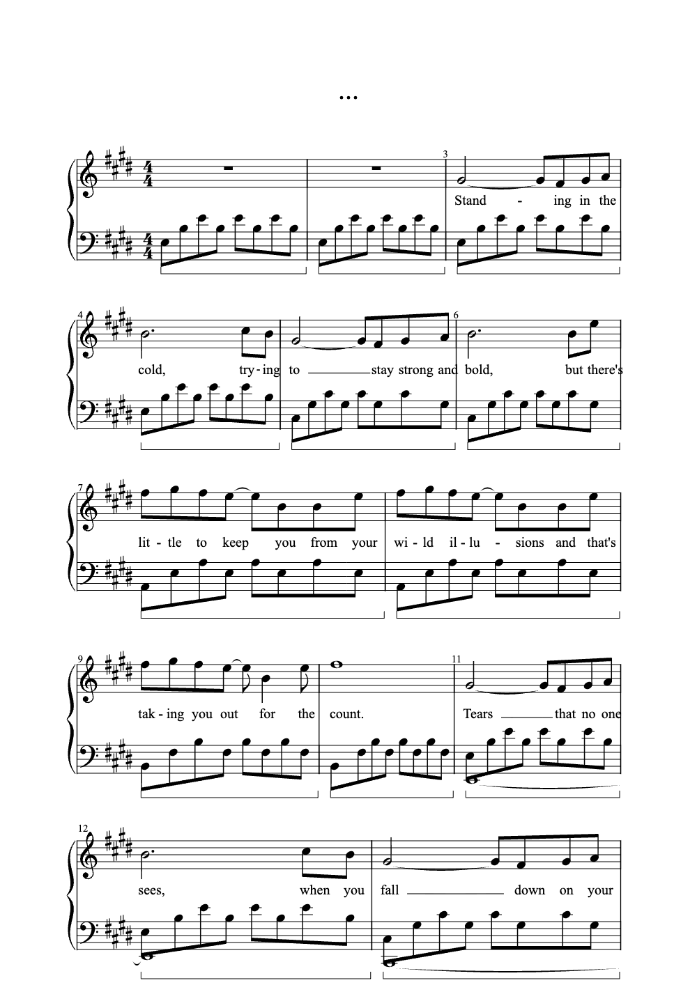 Sheet music preview for ...