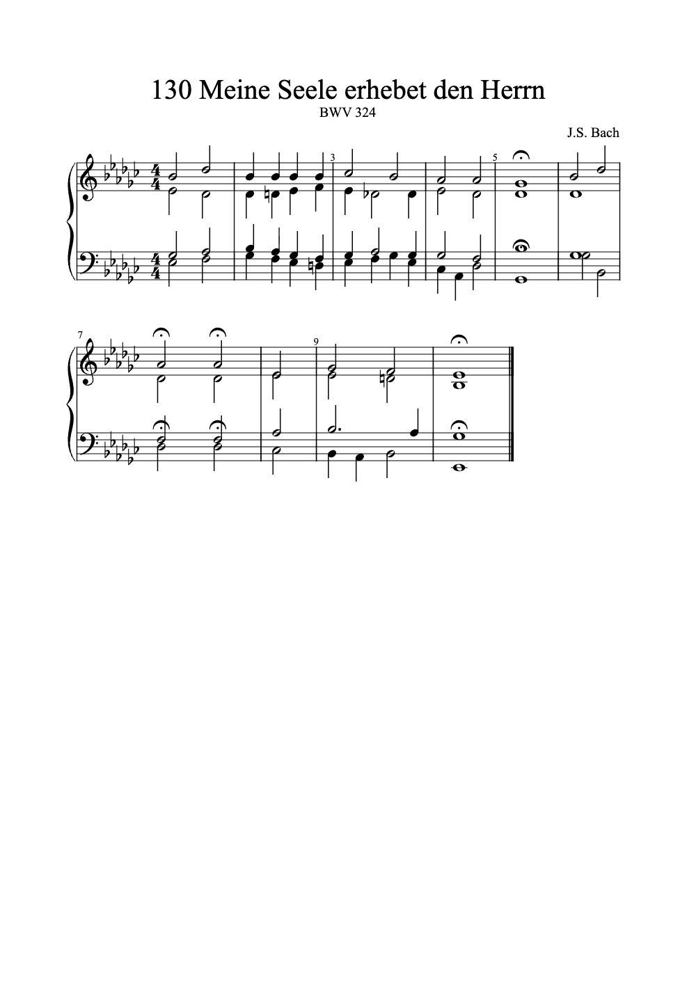Sheet music preview for Meine Seele erhebet den Herrn