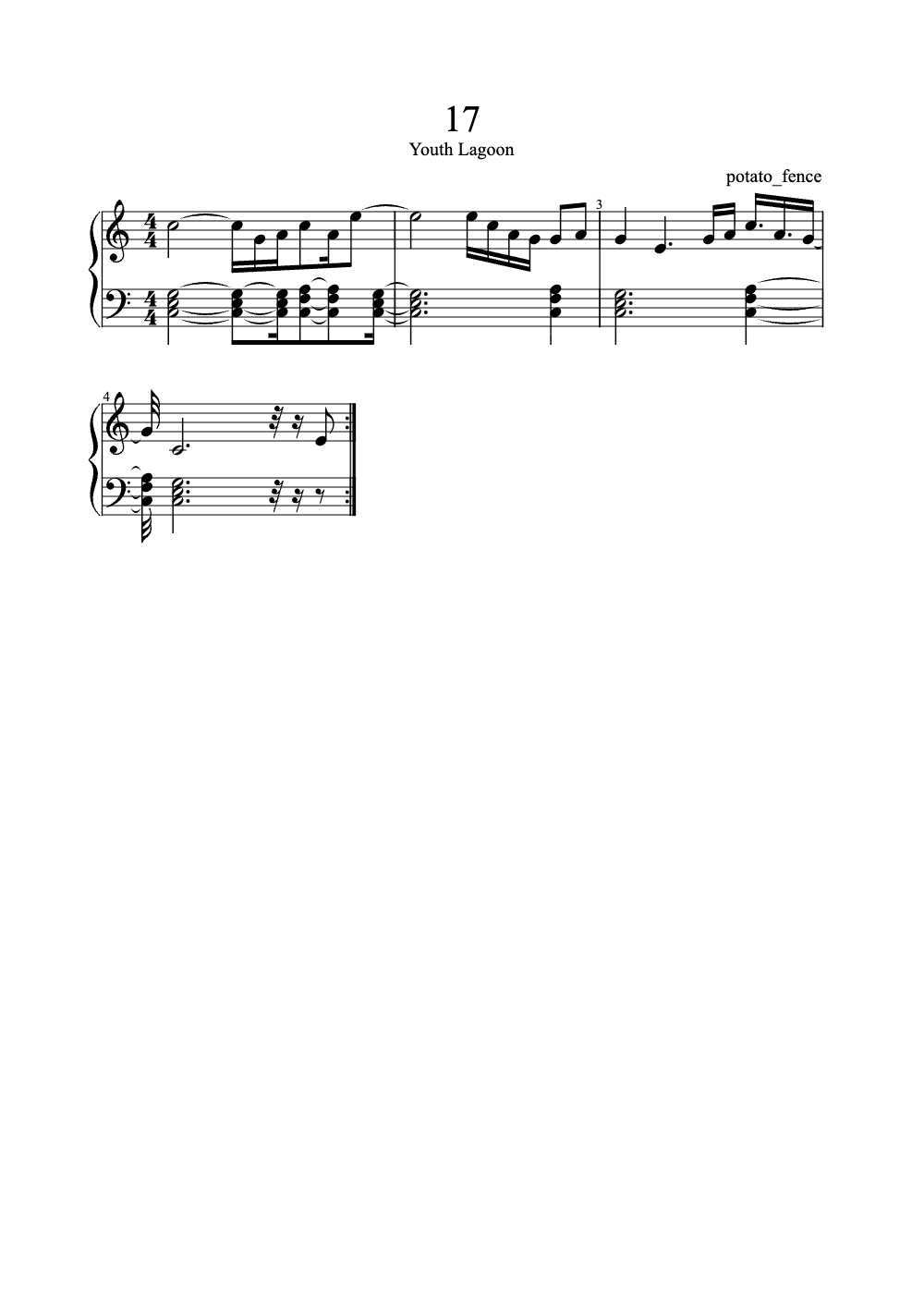Sheet music preview for 17