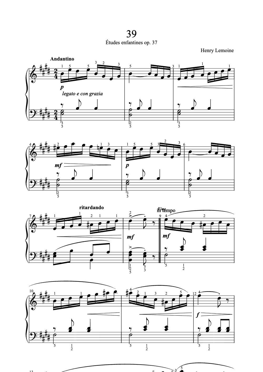 Sheet music preview for 39