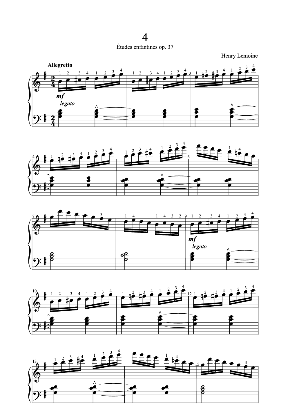 Sheet music preview for Four