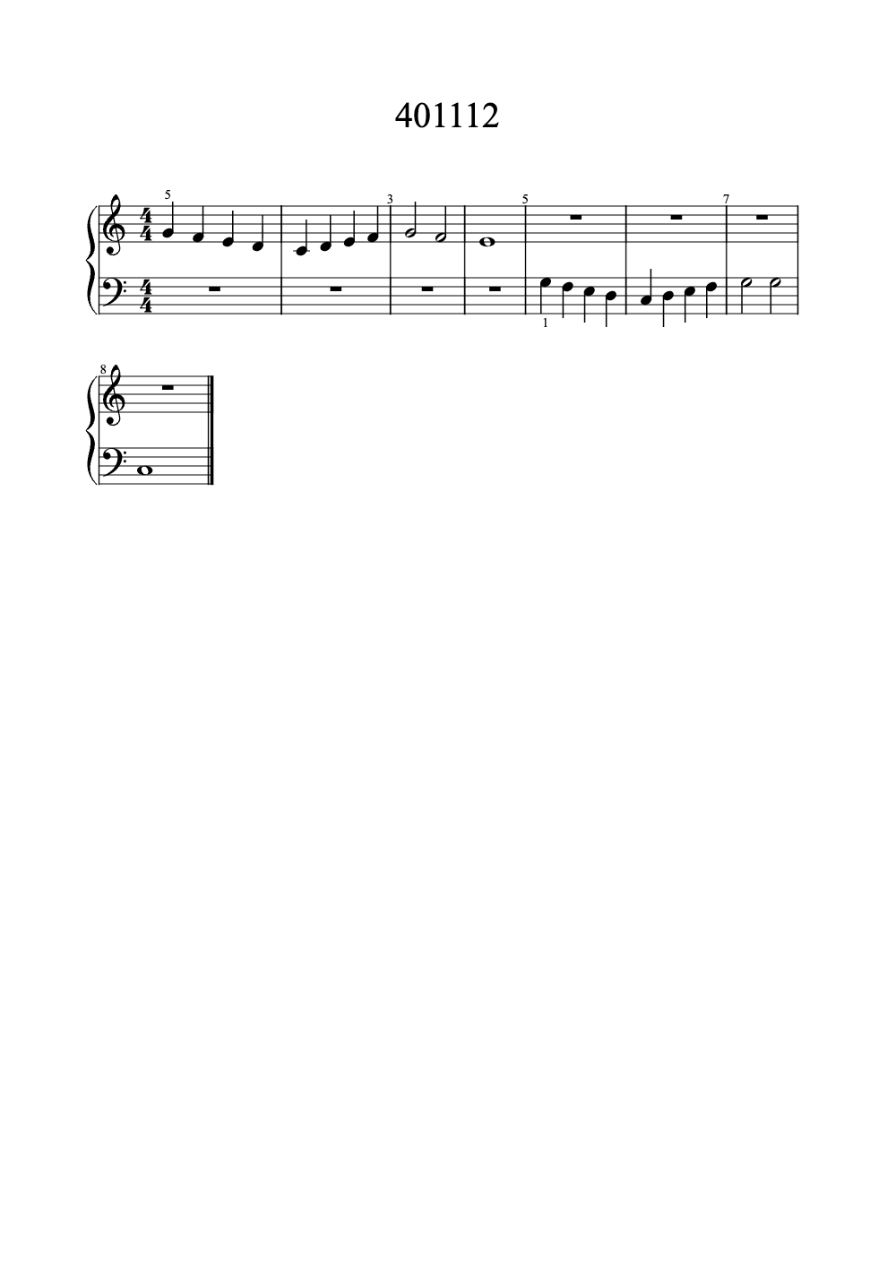 Sheet music preview for 401112