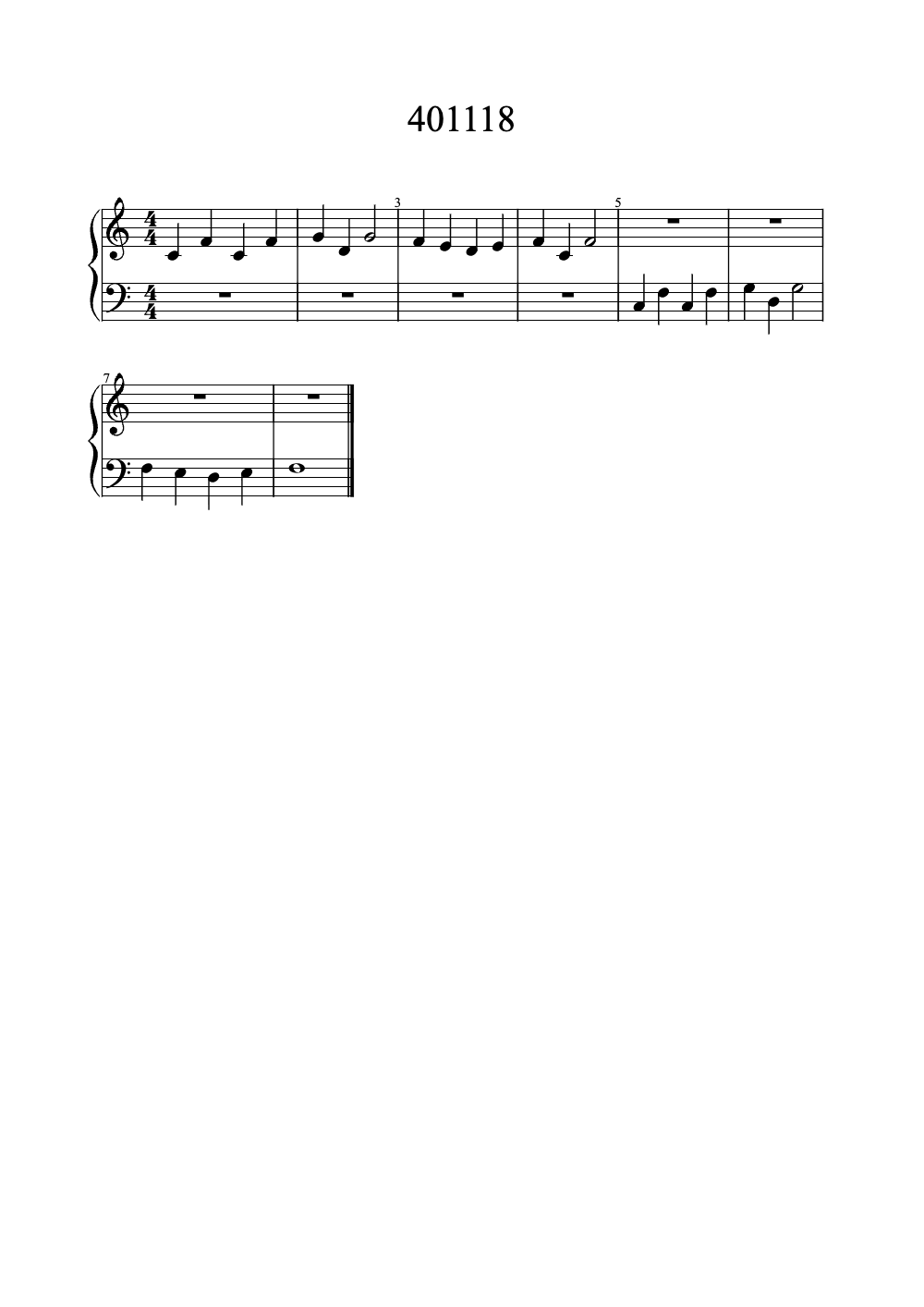 Sheet music preview for 401118