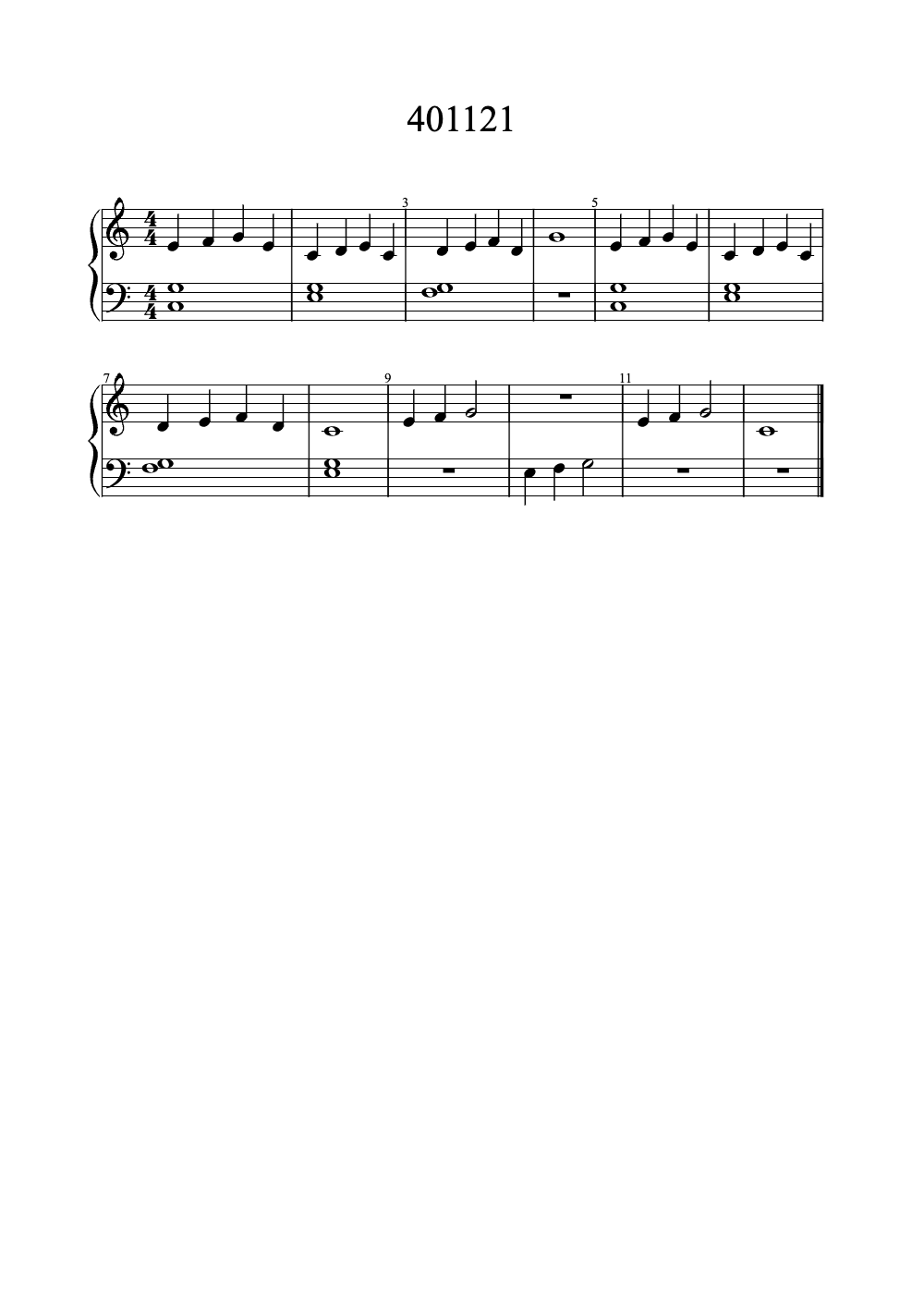 Sheet music preview for 401121