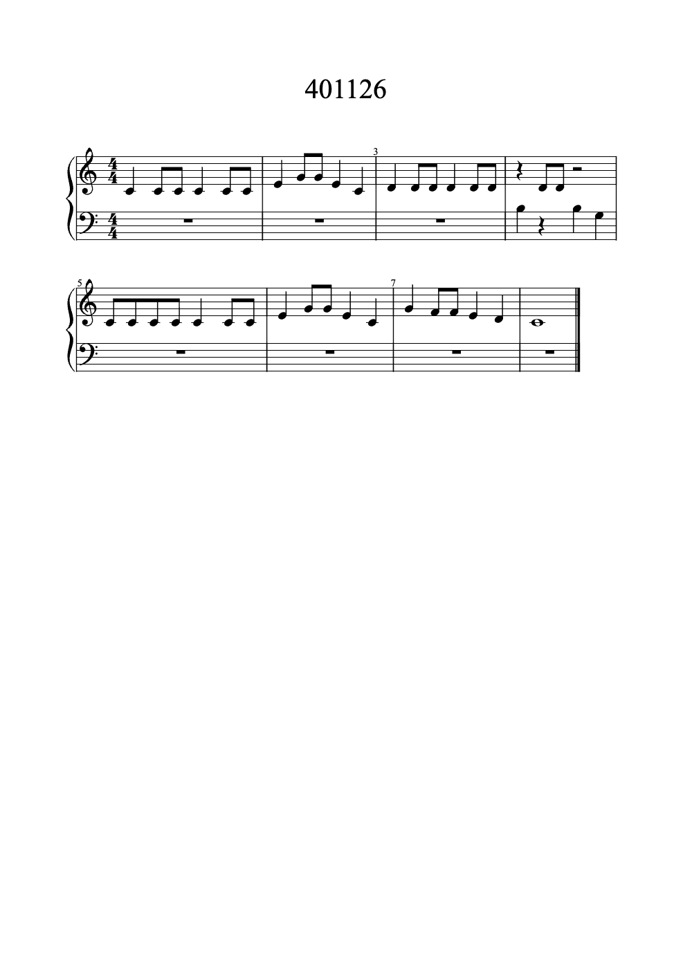 Sheet music preview for 401126
