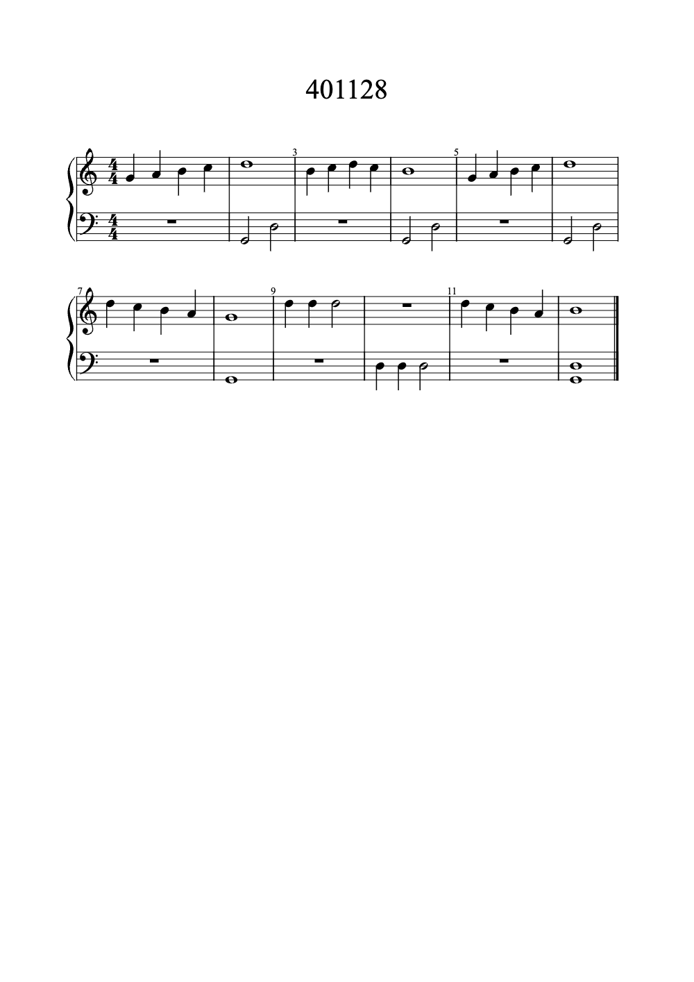 Sheet music preview for 401128