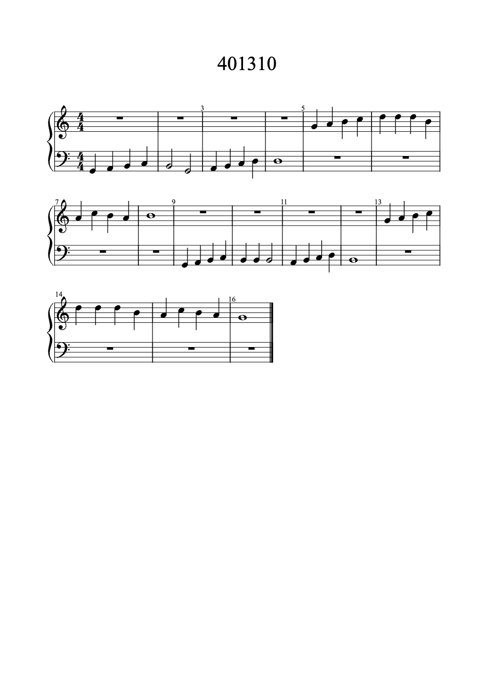Sheet music preview for 401310