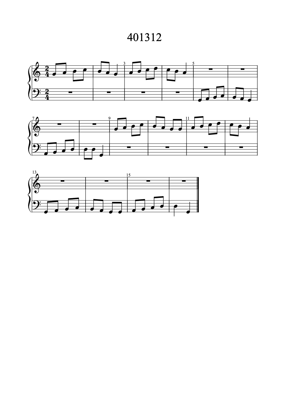 Sheet music preview for 401312