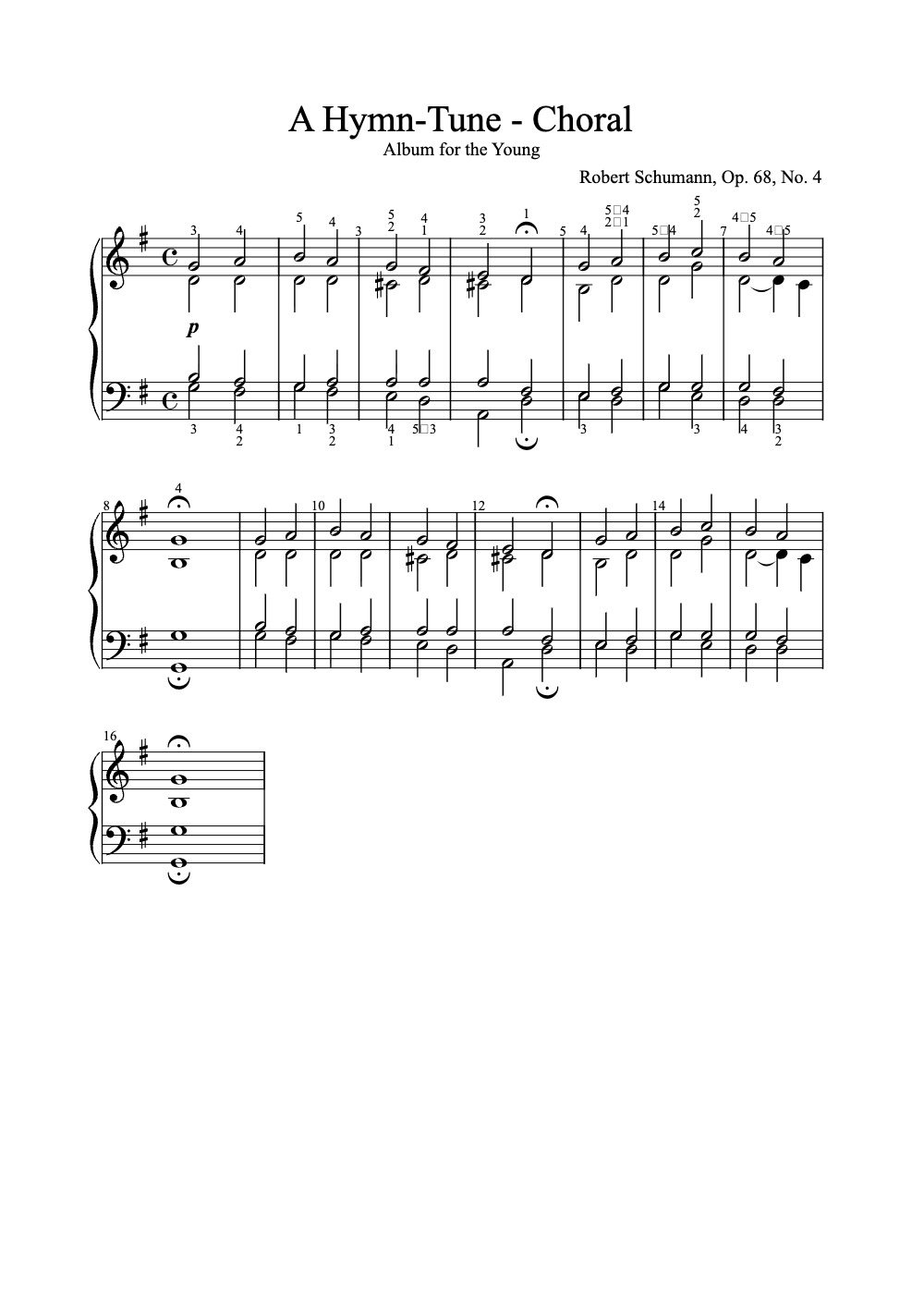 Sheet music preview for A Hymn-Tune