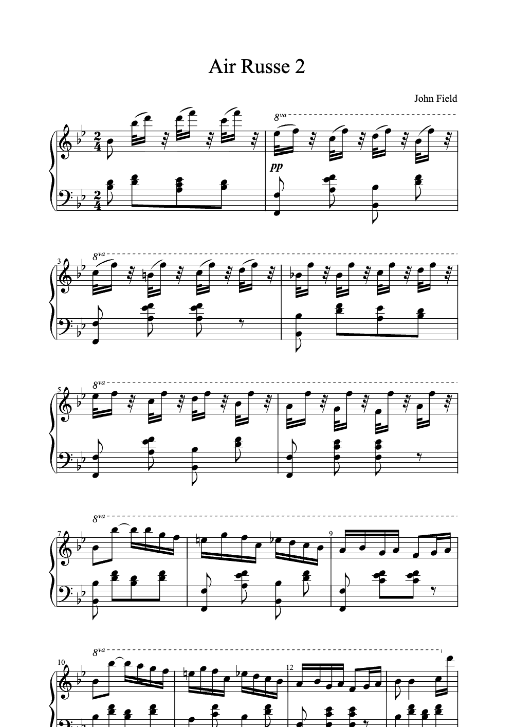 Sheet music preview for Air Russe 2
