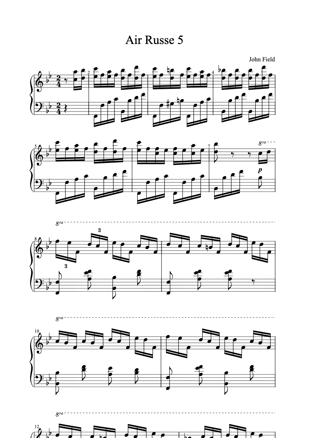 Sheet music preview for Air Russe 5