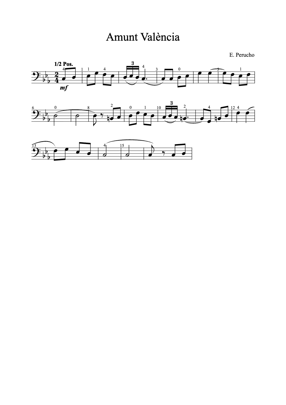 Sheet music preview for Amunt València