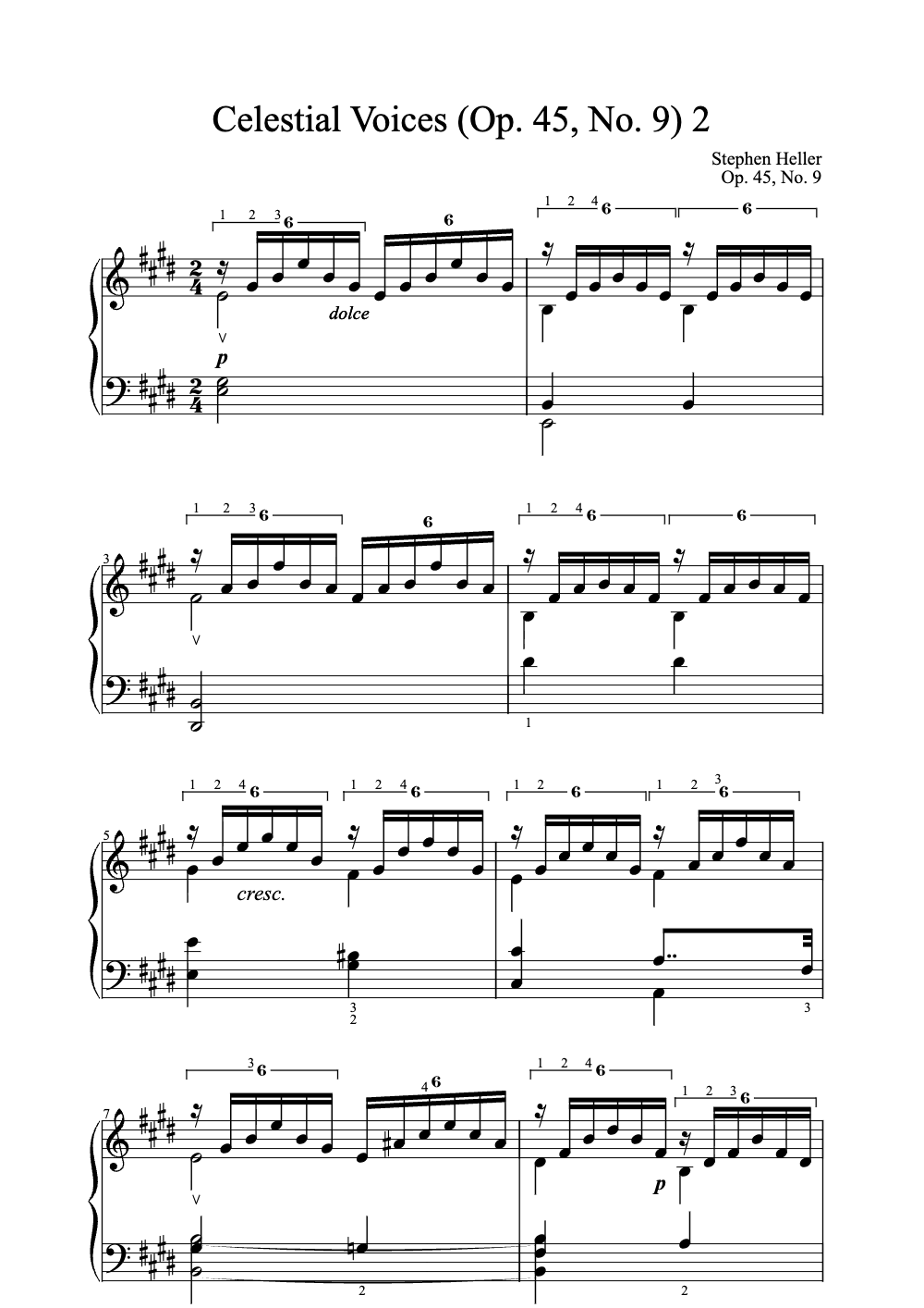 Sheet music preview for Celestial Voices