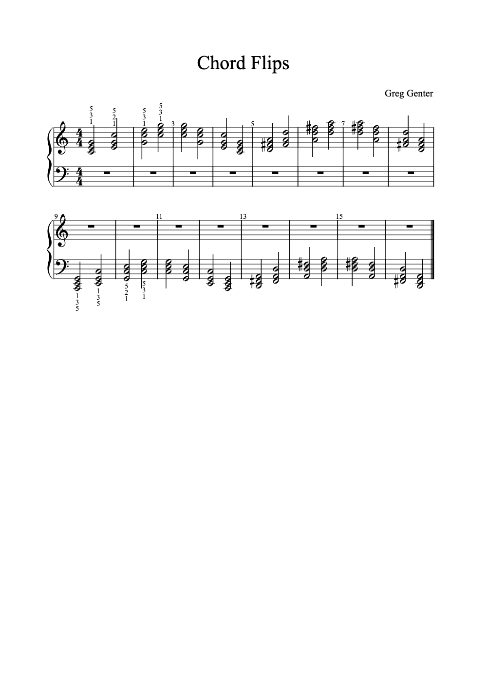 Sheet music preview for Chord Flips