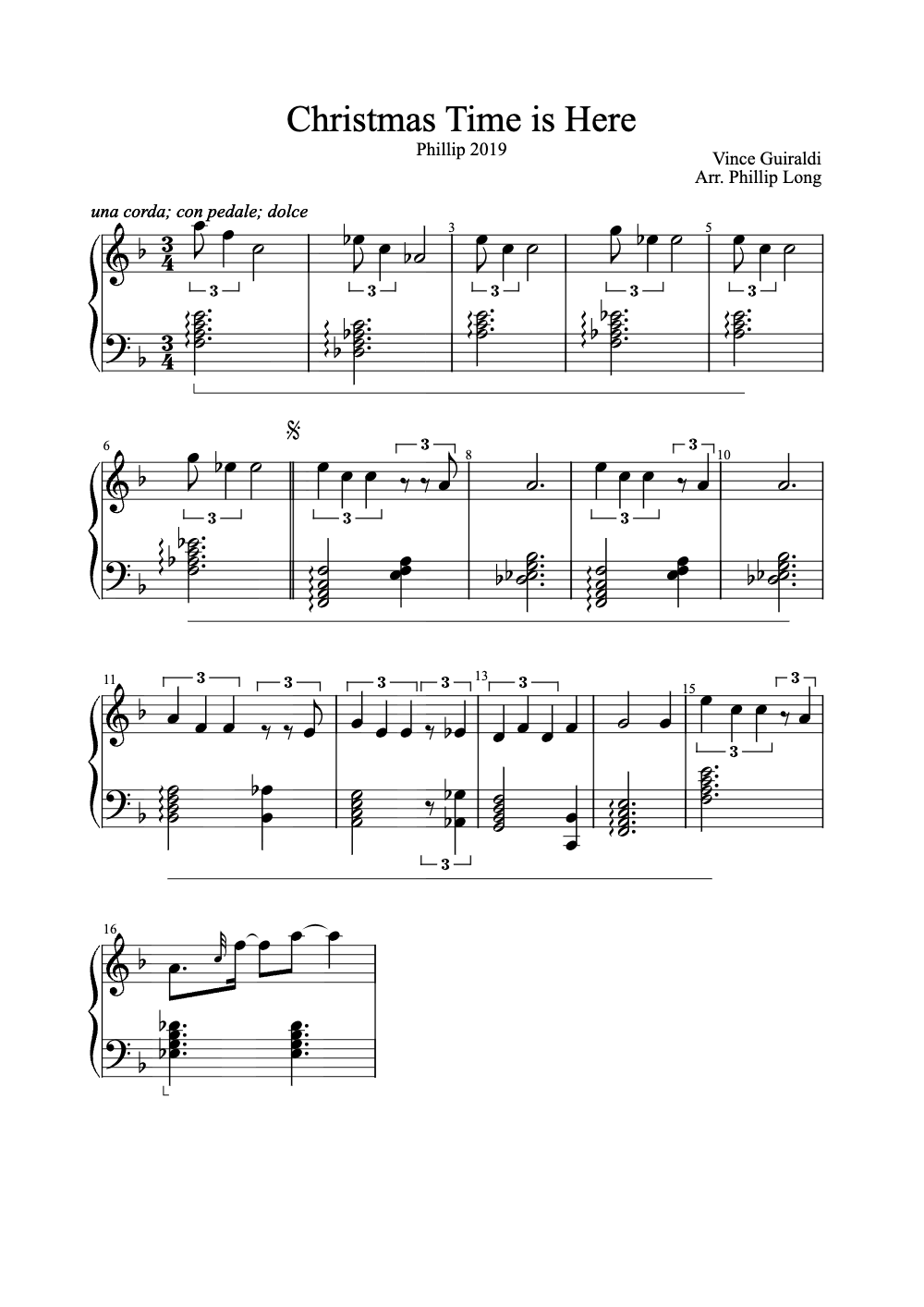 Sheet music preview for Christmas Time Is Here