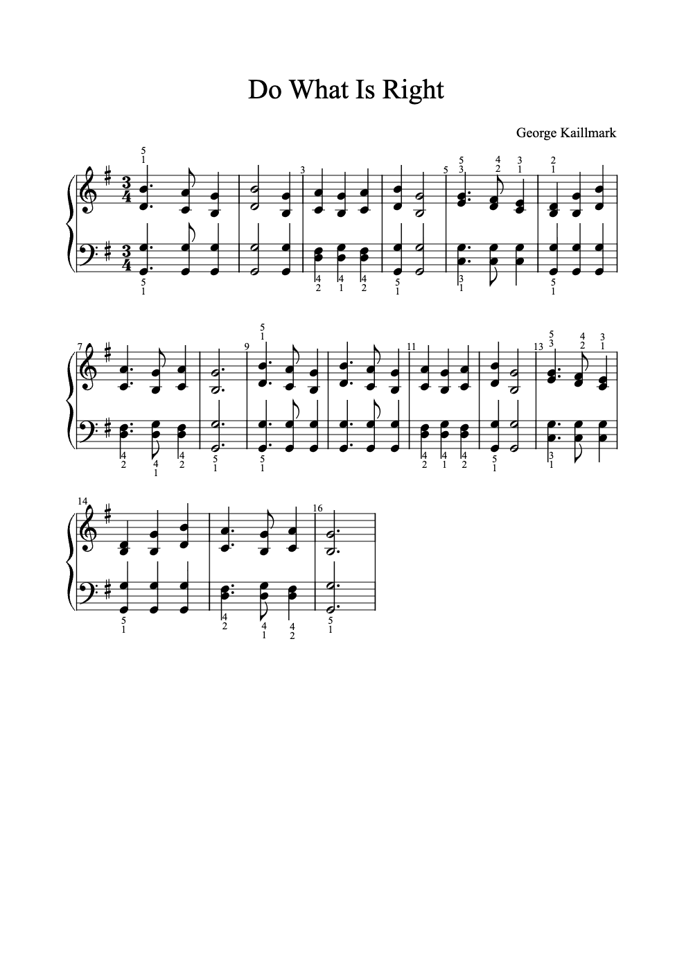 Sheet music preview for Do What Is Right