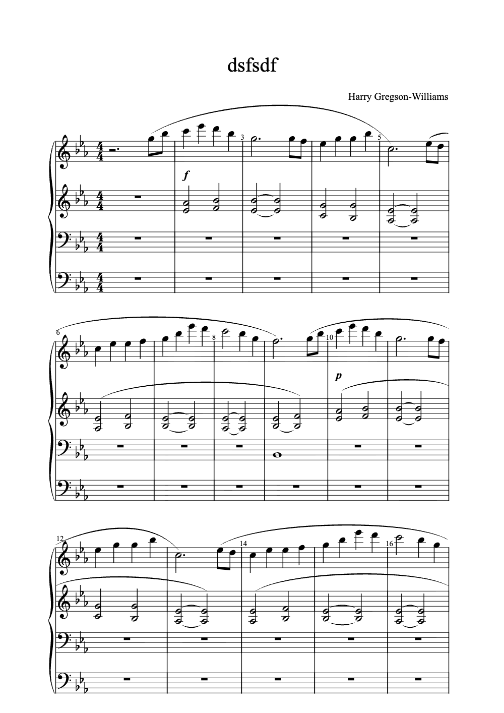 Sheet music preview for dsfsdf