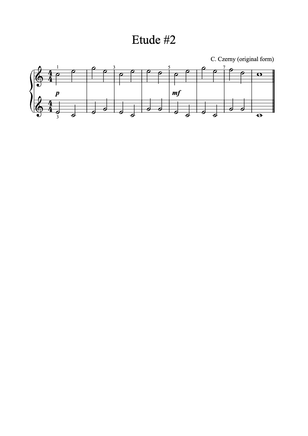 Sheet music preview for Étude No. 2