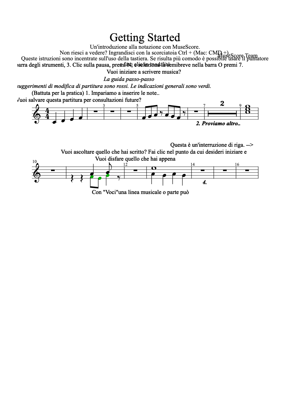 Sheet music preview for Getting Started