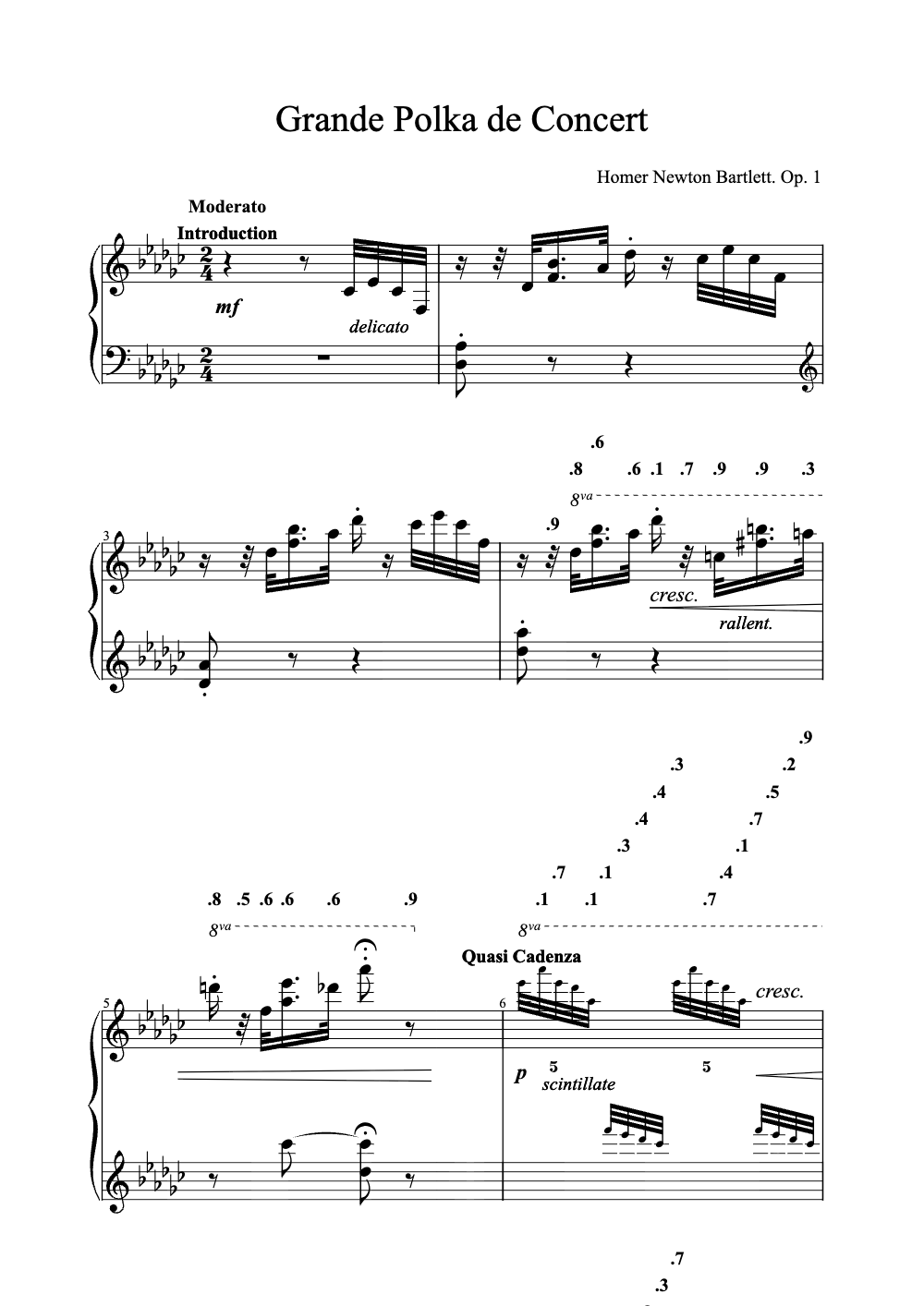 Sheet music preview for Grande Polka de Concert