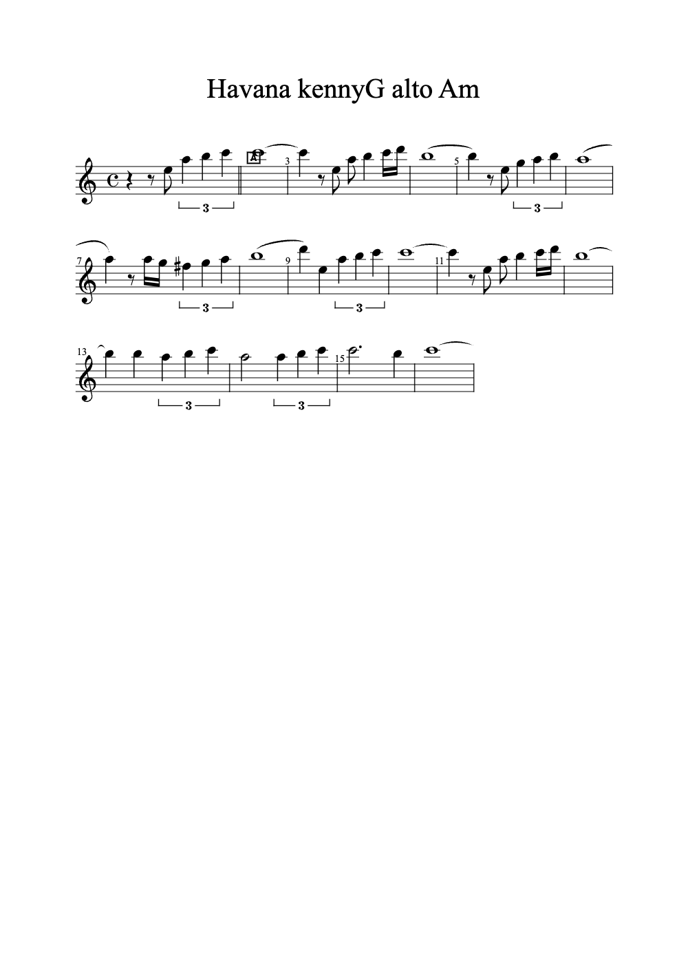 Sheet music preview for Havana