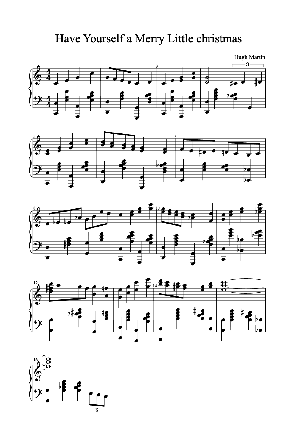 Sheet music preview for Have Yourself a Merry Little Christmas