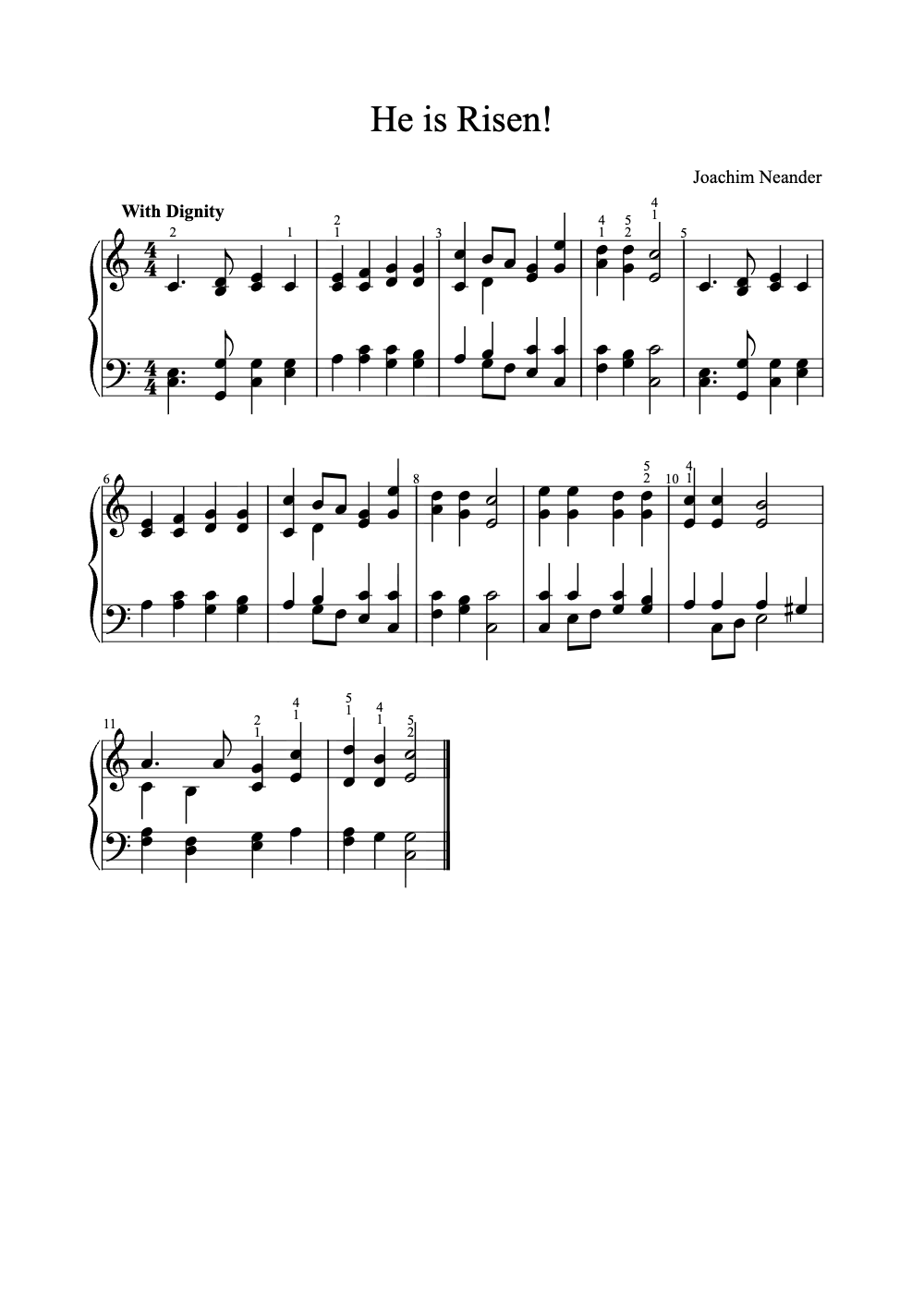 Sheet music preview for He Is Risen!