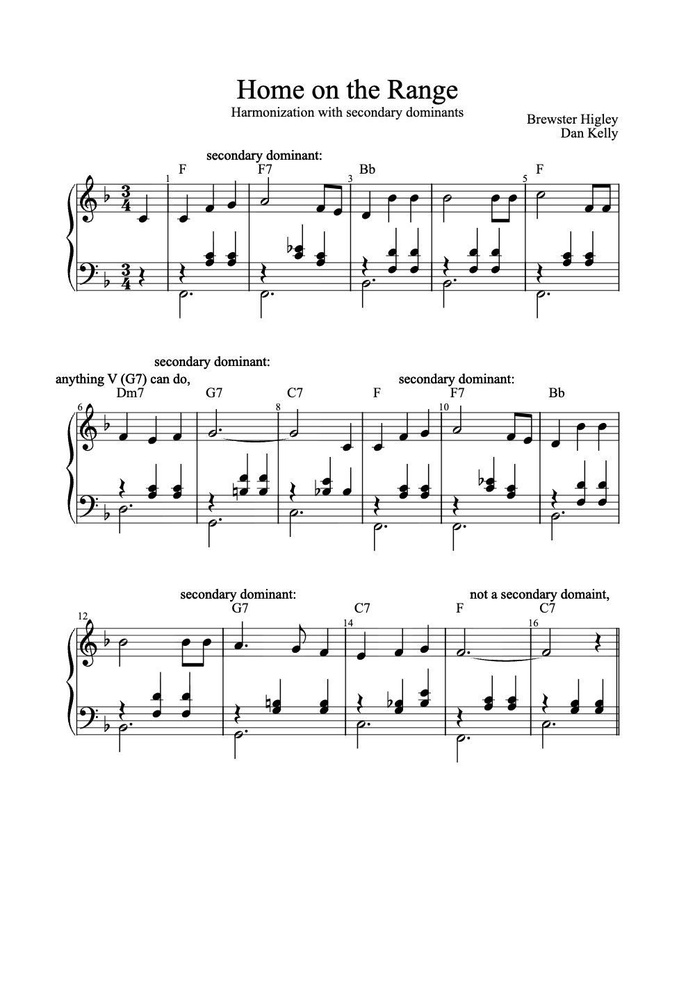 Sheet music preview for Home on the Range