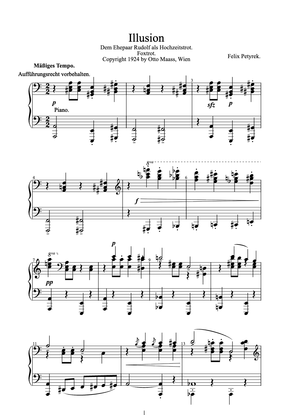 Sheet music preview for Illusion