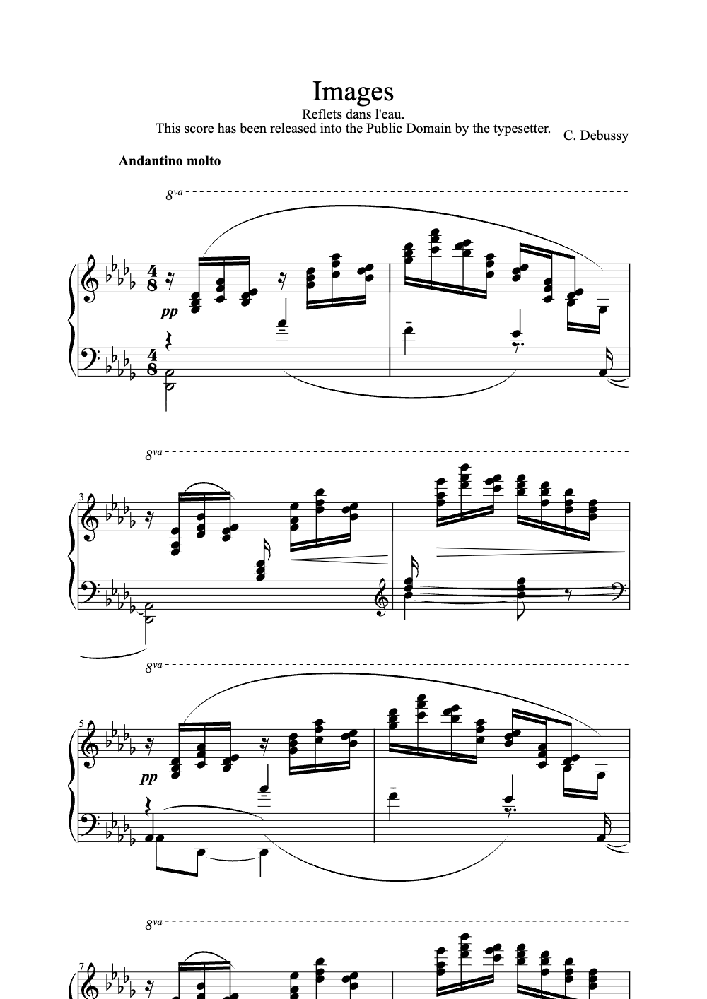 Sheet music preview for Images