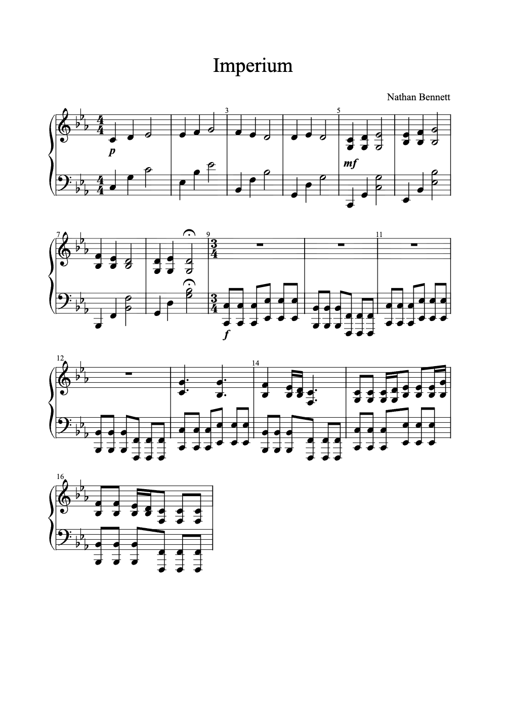 Sheet music preview for Imperium