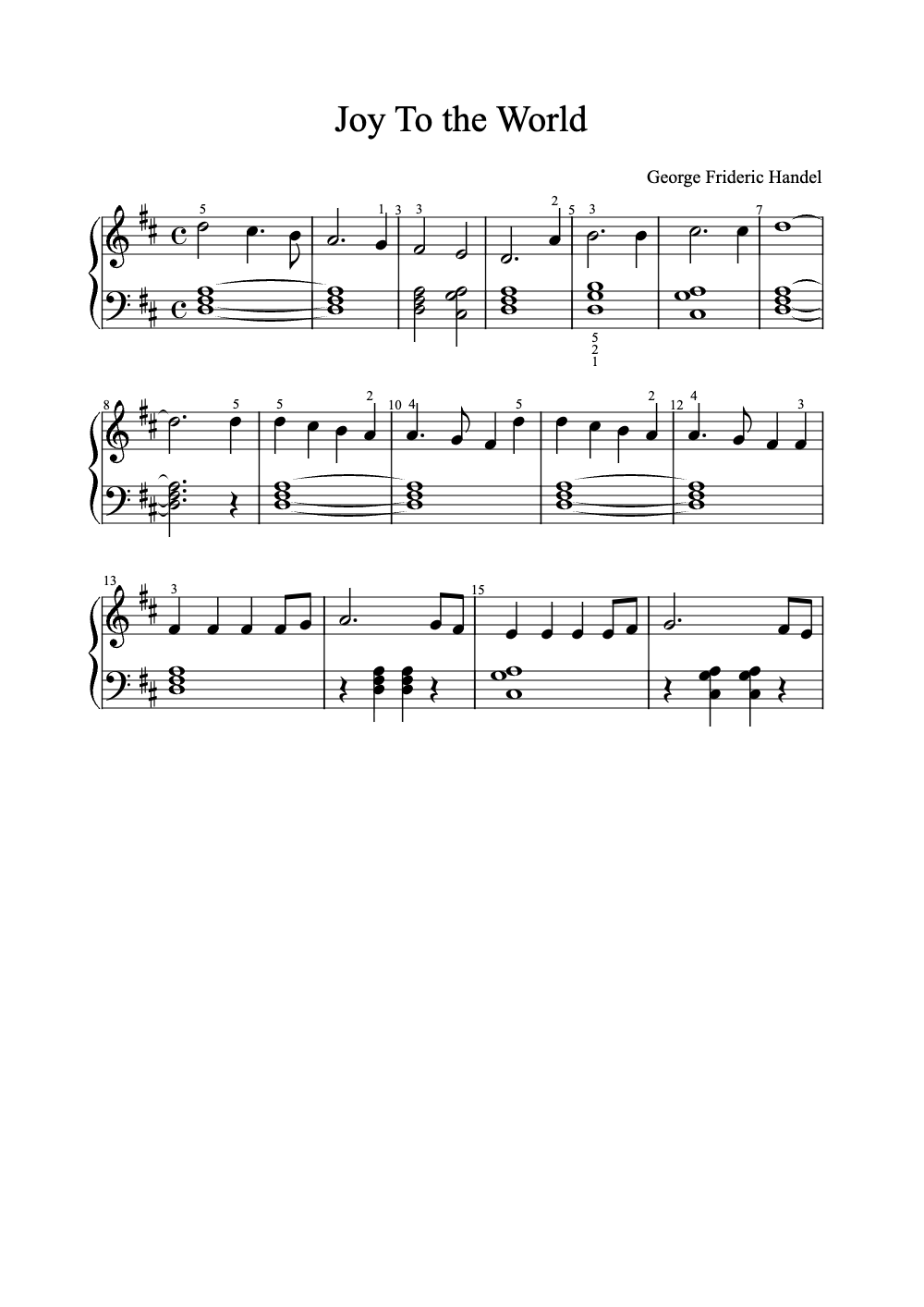 Sheet music preview for Joy to the World