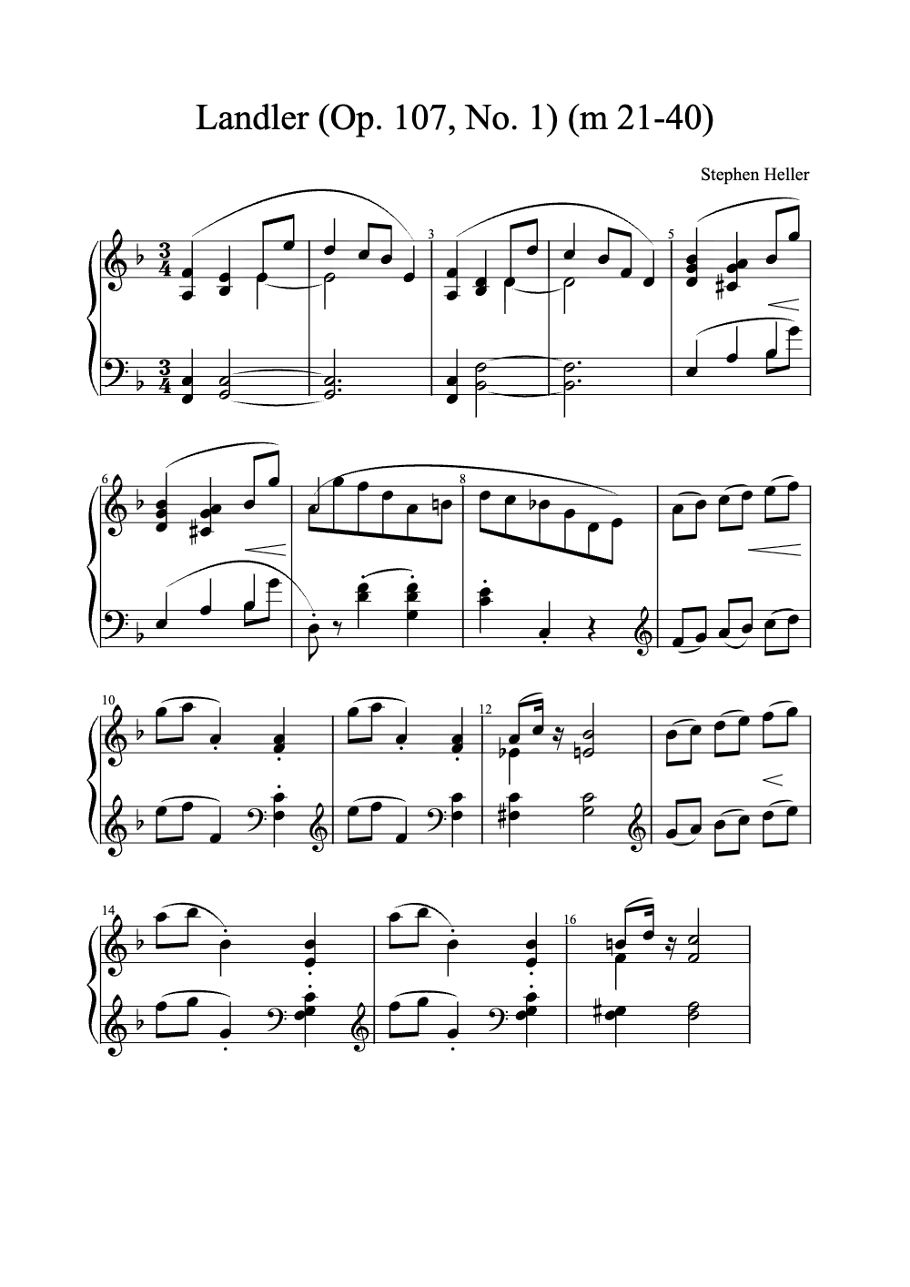 Sheet music preview for Ländler