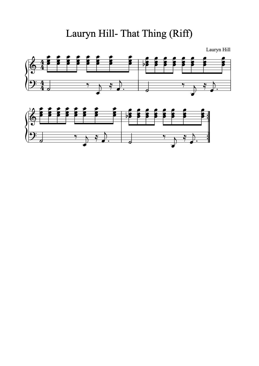 Sheet music preview for That Thing